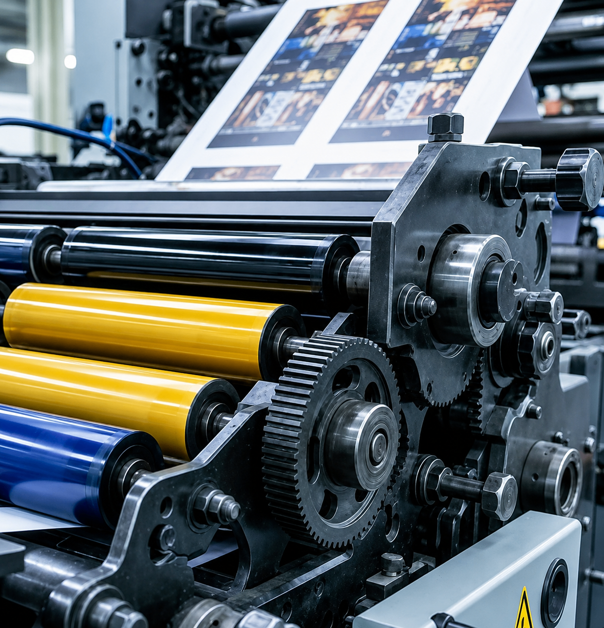 Typoprint printing press in operation